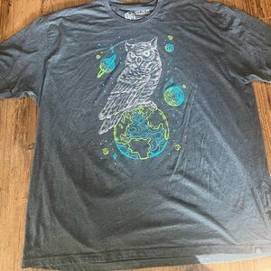 Gray Owl Graphic T-Shirt 4XL Into the Am